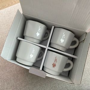 Bialetti Espresso Cups with plates